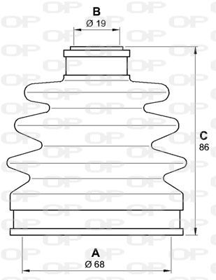 OPEN PARTS Комплект пылника, приводной вал SJK7175.00